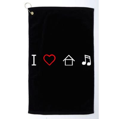 I Love House Music Platinum Collection Golf Towel