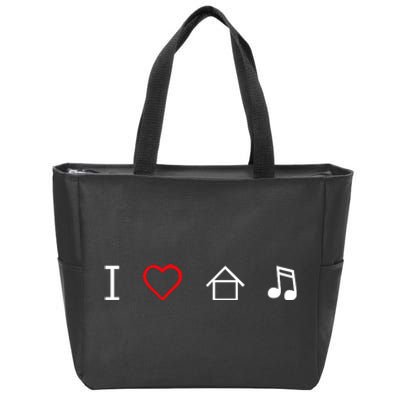 I Love House Music Zip Tote Bag