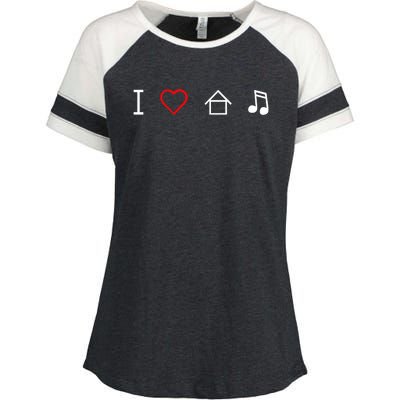 I Love House Music Enza Ladies Jersey Colorblock Tee