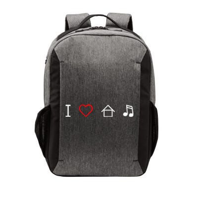 I Love House Music Vector Backpack