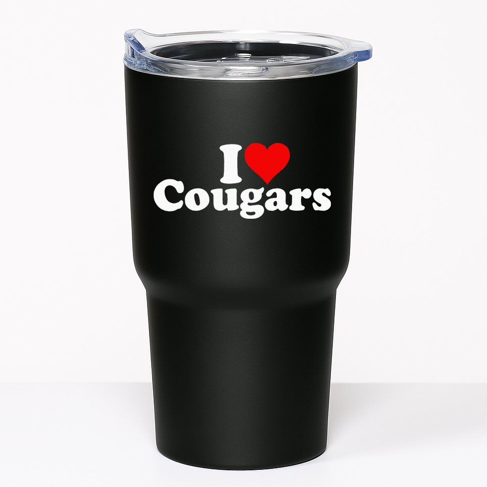 I LOVE HEART COUGARS SEXY OLDER Tumbler