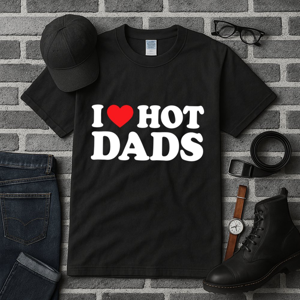 I Love Hot Dads I Heart Hot Dads Tall T-Shirt