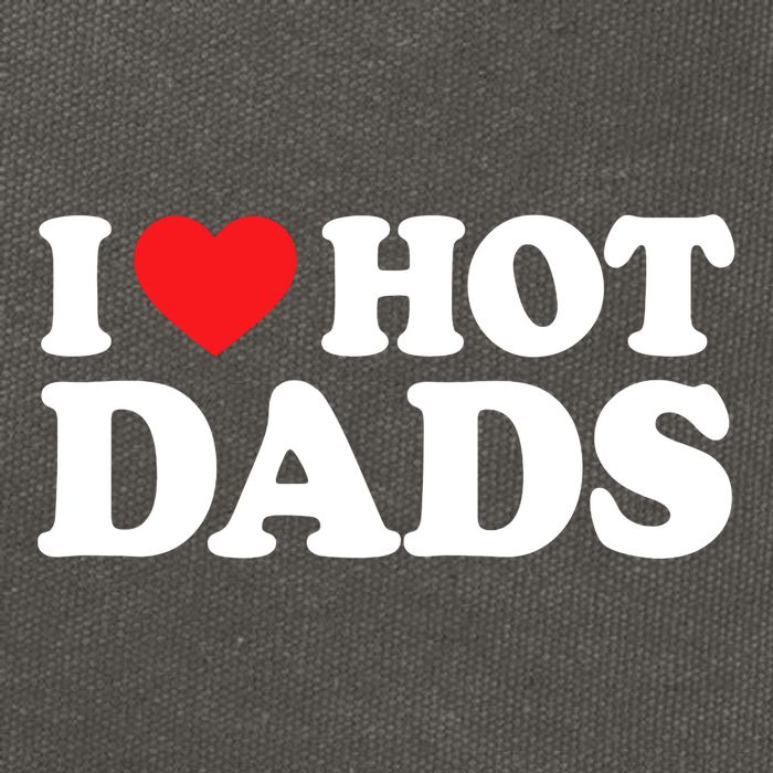 I Love Hot Dads I Heart Hot Dads Cotton Canvas Backpack