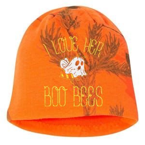 I Love Her Boo Bees Couples Halloween Adult Costume His Kati - Camo Knit Beanie