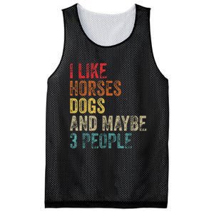 I Like Horses Dogs And Maybe 3 People Mesh Reversible Basketball Jersey Tank