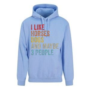 I Like Horses Dogs And Maybe 3 People Unisex Surf Hoodie