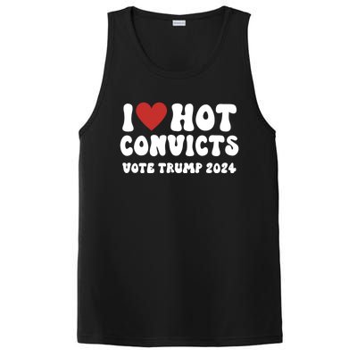 I Love Hot Convicts Vote Trump 2024 Funny Election Great Gift PosiCharge Competitor Tank