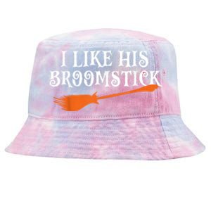 I Like His Broomstick Halloween Funny Couple Costume Tie-Dyed Bucket Hat