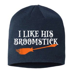 I Like His Broomstick Halloween Funny Couple Costume Sustainable Beanie