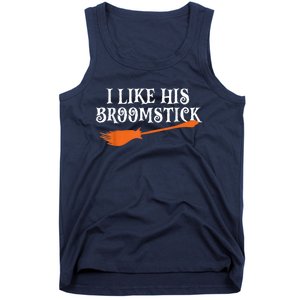 I Like His Broomstick Halloween Funny Couple Costume Tank Top