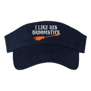 I Like His Broomstick Halloween Funny Couple Costume Valucap Bio-Washed Visor