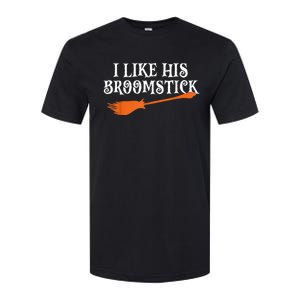 I Like His Broomstick Halloween Funny Couple Costume Softstyle CVC T-Shirt