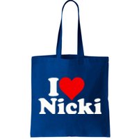 I Love Heart Nicki Tote Bag