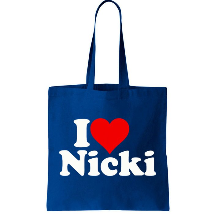 I Love Heart Nicki Tote Bag