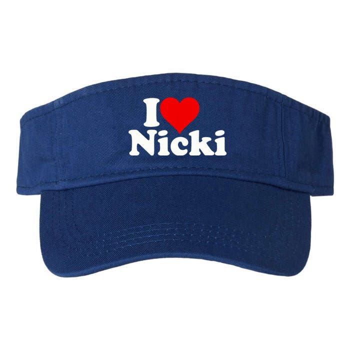 I Love Heart Nicki Valucap Bio-Washed Visor