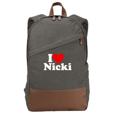 I Love Heart Nicki Cotton Canvas Backpack