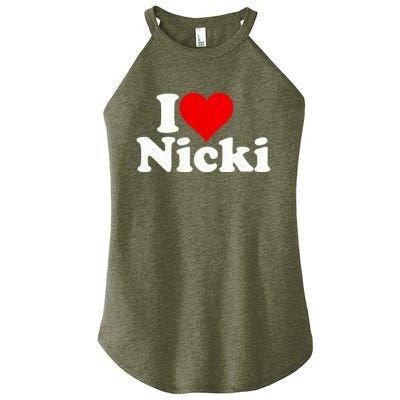 I Love Heart Nicki Women’s Perfect Tri Rocker Tank