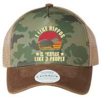 I Like Hippos & Maybe Like 3 People Zookeeper Hippopotamus Legacy Tie Dye Trucker Hat