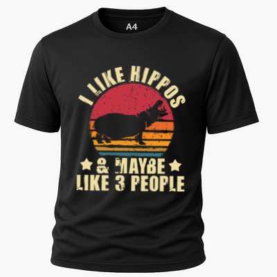 I Like Hippos & Maybe Like 3 People Zookeeper Hippopotamus Performance Shirt