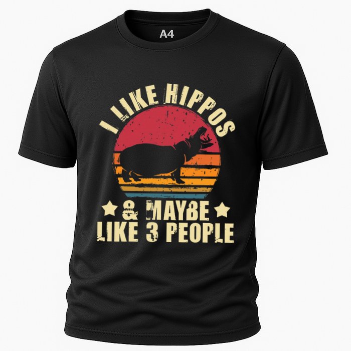 I Like Hippos & Maybe Like 3 People Zookeeper Hippopotamus Performance Shirt