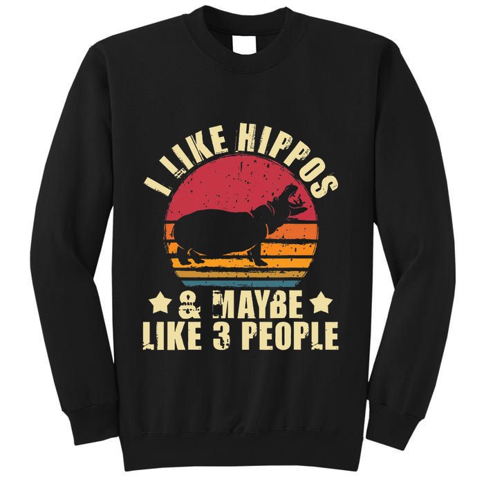 I Like Hippos & Maybe Like 3 People Zookeeper Hippopotamus Sweatshirt