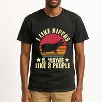 I Like Hippos & Maybe Like 3 People Zookeeper Hippopotamus Tall T-Shirt