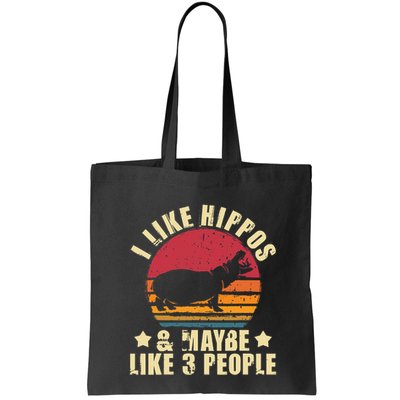 I Like Hippos & Maybe Like 3 People Zookeeper Hippopotamus Bag