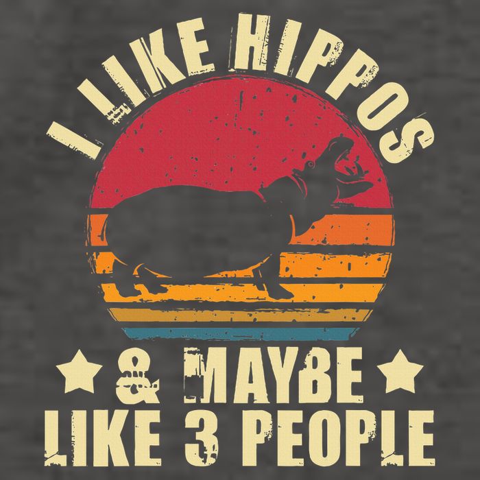 I Like Hippos & Maybe Like 3 People Zookeeper Hippopotamus Vector Backpack