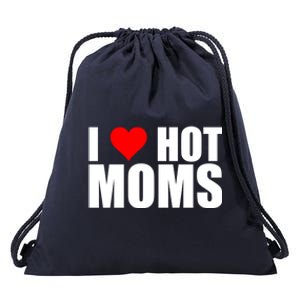 I Love Hot Moms Gift Red Heart Love My Hot Wife Husband Gift Drawstring Bag