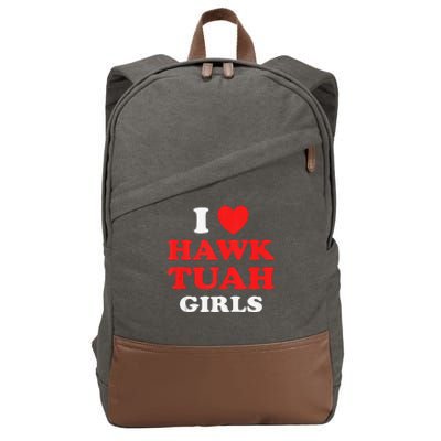 I Love Hawk Tuahfunny Hawk Tush Meme Adult Humor Gag Cotton Canvas Backpack