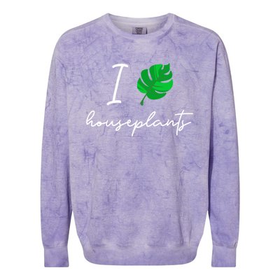 I Love Houseplants Cute Plant Lover Beautiful Botanical Gift Colorblast Crewneck Sweatshirt