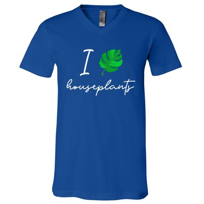 I Love Houseplants Cute Plant Lover Beautiful Botanical Gift V-Neck T-Shirt