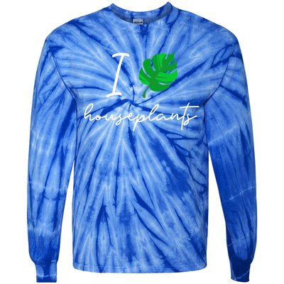 I Love Houseplants Cute Plant Lover Beautiful Botanical Gift Tie-Dye Long Sleeve Shirt