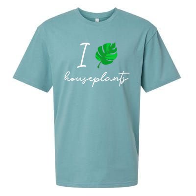 I Love Houseplants Cute Plant Lover Beautiful Botanical Gift Sueded Cloud Jersey T-Shirt