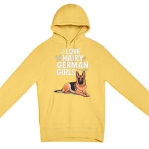 I Love Hairy German (5) Premium Pullover Hoodie