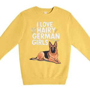 I Love Hairy German (5) Premium Crewneck Sweatshirt