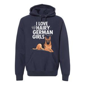 I Love Hairy German (5) Premium Hoodie