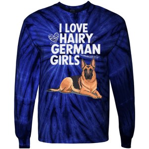 I Love Hairy German (5) Tie-Dye Long Sleeve Shirt