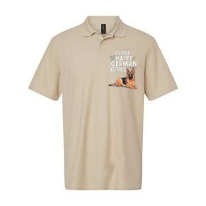 I Love Hairy German (5) Softstyle Adult Sport Polo