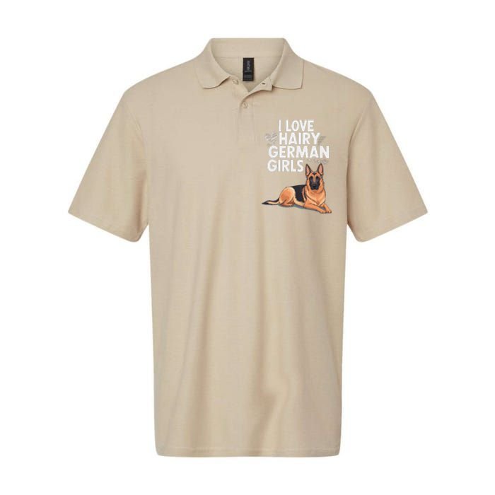 I Love Hairy German (5) Softstyle Adult Sport Polo