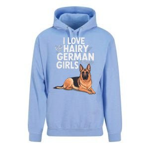 I Love Hairy German (5) Unisex Surf Hoodie