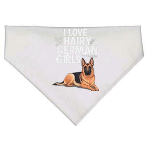 I Love Hairy German (5) USA-Made Doggie Bandana