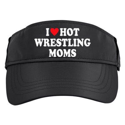 I Love Hot Wrestling Moms Groovy  Adult Drive Performance Visor
