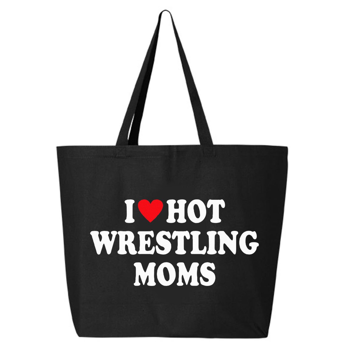 I Love Hot Wrestling Moms Groovy  25L Jumbo Tote