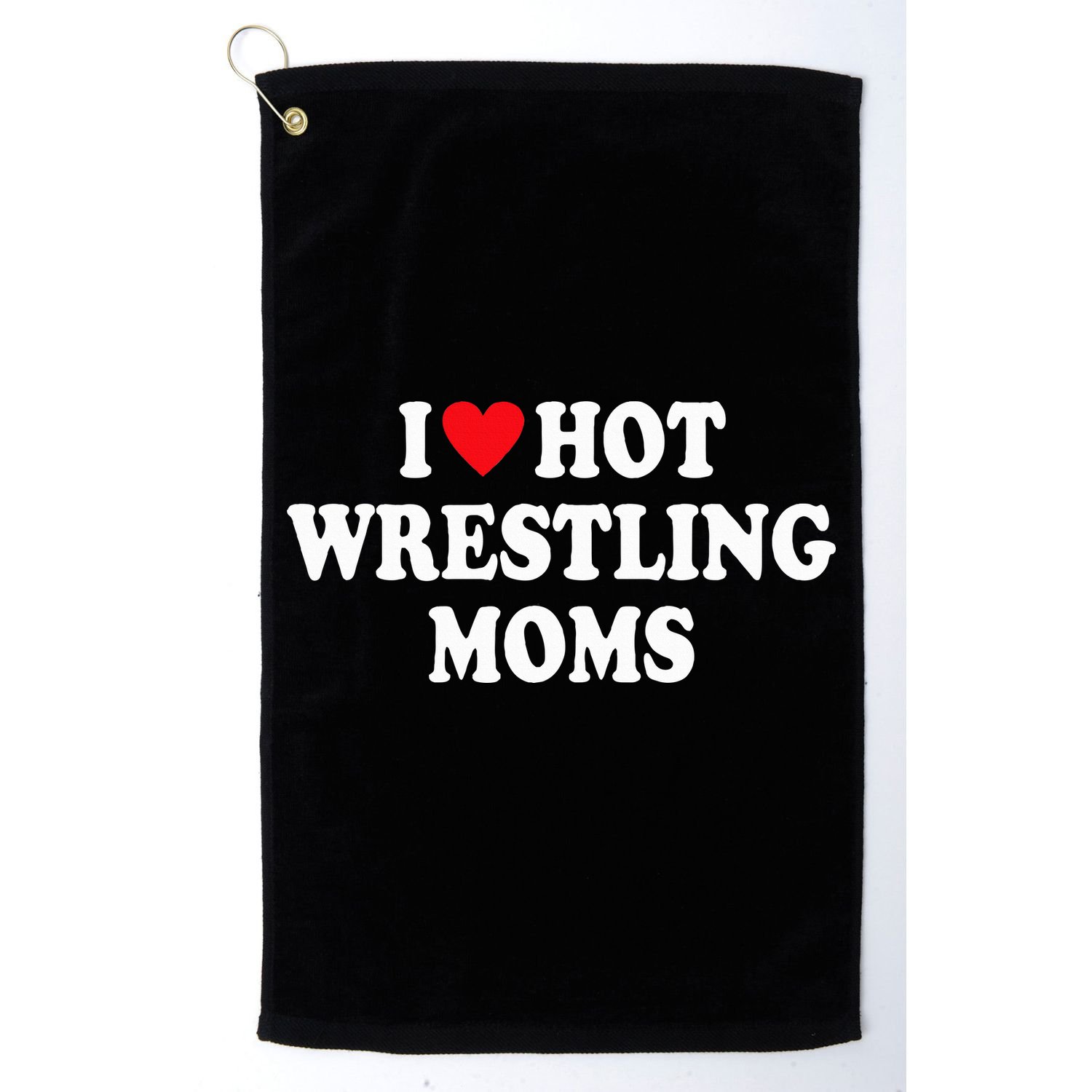 I Love Hot Wrestling Moms Groovy  Golf Towel