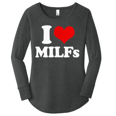 I Love Heart MILFs And Mature Sexy Women's Perfect Tri Tunic Long Sleeve Shirt