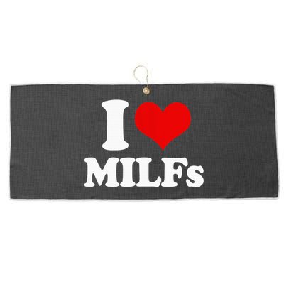 I Love Heart MILFs And Mature Sexy Large Microfiber Waffle Golf Towel