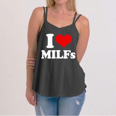 I Love Heart MILFs And Mature Sexy Women's Strappy Tank