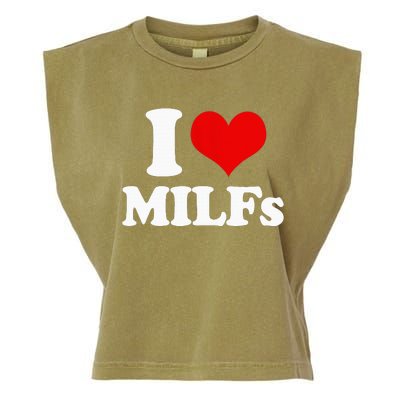 I Love Heart MILFs And Mature Sexy Garment-Dyed Women's Muscle Tee