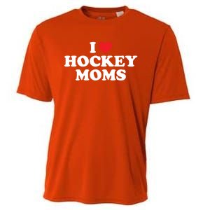 I Love Hockey Moms Funny Design Gift Cooling Performance Crew T-Shirt